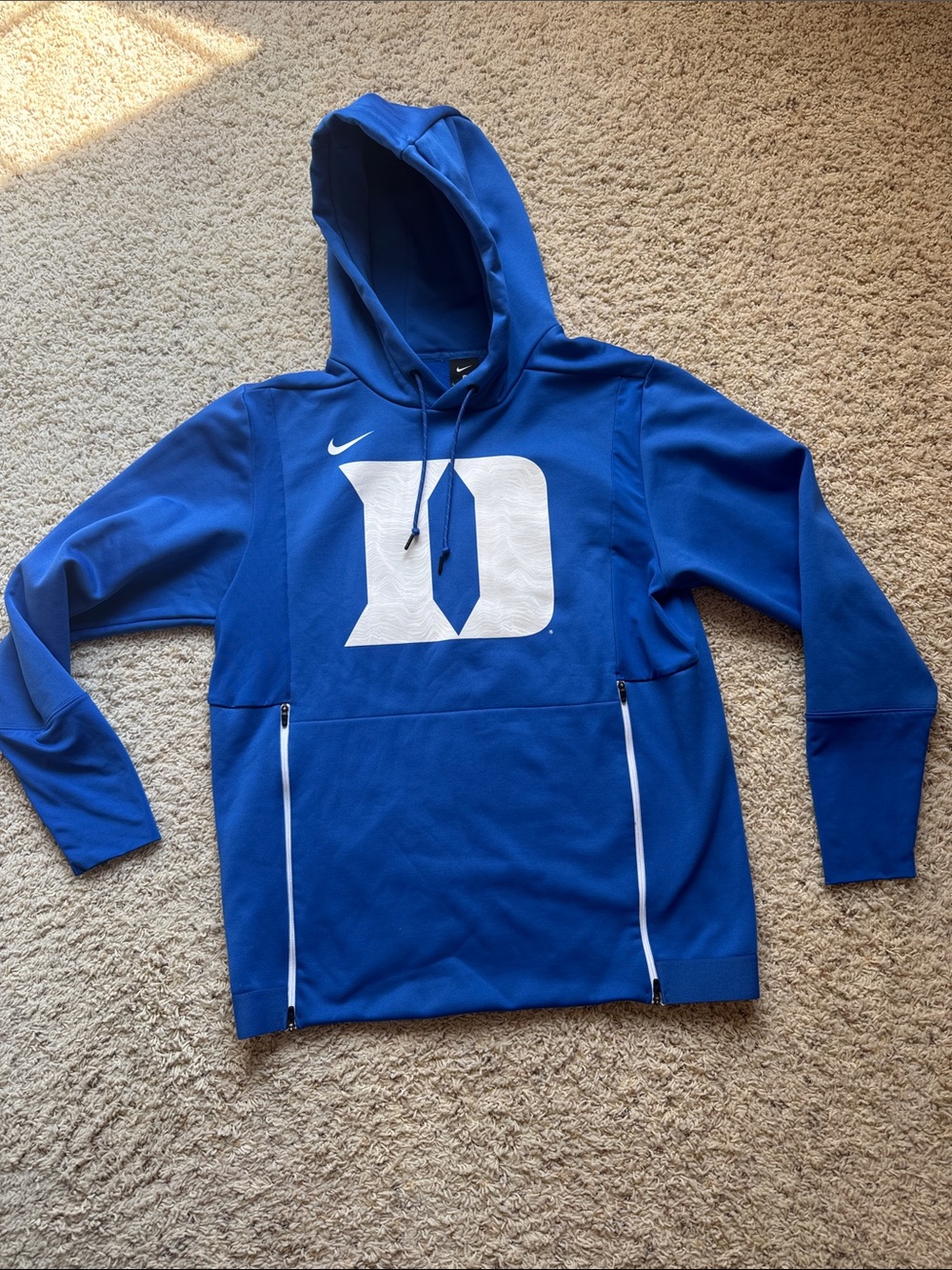 Nike Mens Duke Blue Devils Blue Pullover Hoodie size Small